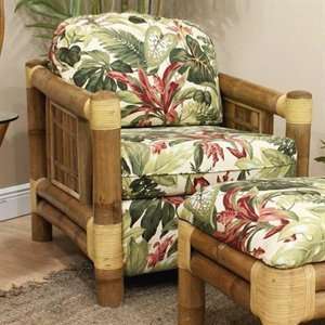   Aloha Upholstered Bamboo Lounge Chair w/ Cushions