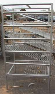 Gravity Feed Retail Display Bread Rack Stainless Steel 4 level.