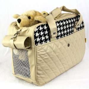  Dog Puppy Cat Pet Travel Carrier Bag Tote Beige/Black Pet 