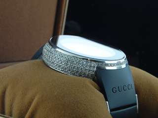   YA114207 5 Row Custom DigitaI i Gucci White Diamond Watch 5 ct.  