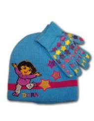 Nick Jr. Dora the Explorer Girls Beanie Knit Hat and Glove Set (3 6)