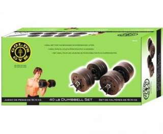 New Golds Gym 40lb Weight Set Dumbbell Home Exercise Equipment  FREE 