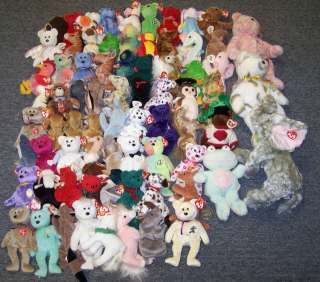 TY BEANIES COLLECTION  LOT OF 128 BEANIE BABIES, BUDDIES, TEENIES 