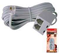 25 FT 2 JACK TELEPHONE EXTENSION CORD PHONE CABLE WIRE  