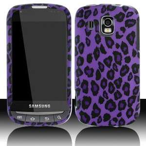 Purple Leopard HARD Protector Case Phone Cover for Samsung Transform 
