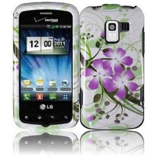 Green Lily Hard Case Cover for LG Enlighten VS700 Optimus Slider LS700 