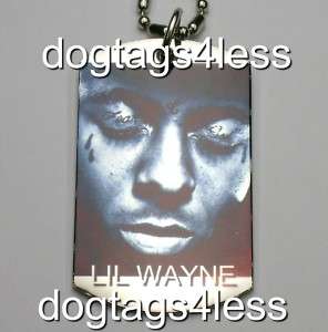 LIL WAYNE Dog Tag HIP HOP DogTag Necklace FREE Chain 6  