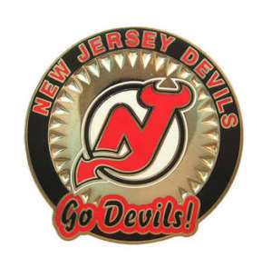 NEW JERSEY DEVILS GO DEVILS  NHL LOGO PIN  