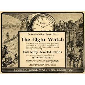  1900 Ad Elgin National Watch Co. Ruby Jeweled Time 