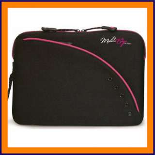 Black & Pink 10 Laptop Netbook Case Neoprene Sleeve  