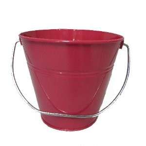 Hot Pink Fushia Metal Buckets Pails Party Supply New  