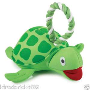 Griggles Neoprene Floaty Turtle Dog Fetch Rope Tug Toy  