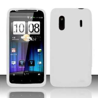White Skin for Sprint HTC Evo Design 4G Silicone Rubber Case  