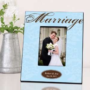  Wedding Favors Blue with Brown Marriage Picture Frame 