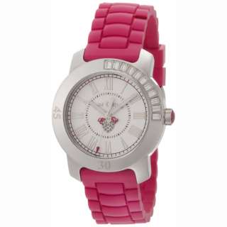Juicy Couture Boyfriend BFF Hot Pink Jelly Silicone Strap Watch 