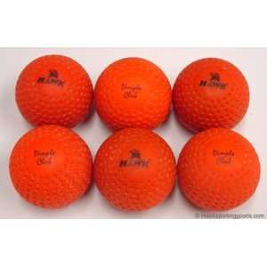  Hawk Field Hockey Club Dimple Balls   Orange Sports 
