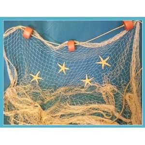  15 X 9 TAN Fish Fishing Net Netting Floats Rope 4 Starfish 
