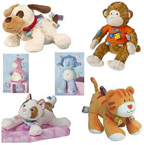 NEW Mary Meyer Taggies Plush Baby Toys BUDDY DOG Monkey CAT Lion TIGER 