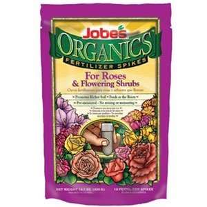  Jobes Organic Rose And Flowering Shrub Fertilizer Spikes 