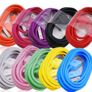 Hot Pink 2M 6ft USB Sync Charge Cable cord fr ipad 2 ipod touch iphone 
