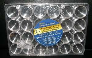 NIP Clear BEAD FINDINGS JEWELRY  25 boxes Storage Case  