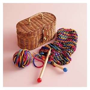    Kids Arts & Crafts Kids Knitting Set and Basket Toys & Games