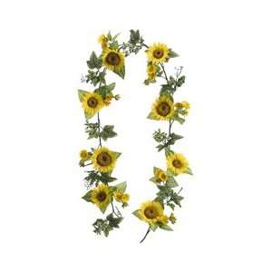   of 4 Decorative Silk Artificial Sunflower Garlands 6