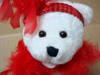 Chantilly Lane Musical 18 Roxie Bear W Red Boa I Wanna Be Loved By 