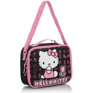  Hello Kitty Black and Pink Trim Lunch Box Toys & Games