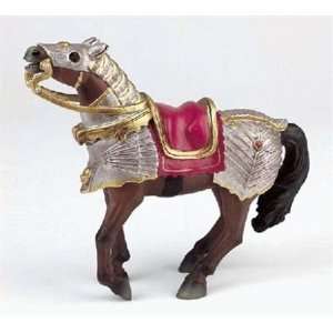    Bullyland Knights Battle Horse with Red Saddle Toys & Games