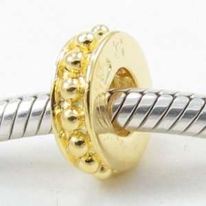   Gold Plated Charm Bead Pandora, Chamilia, Biagi & European Bracelets