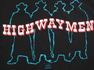 MUST SEE 1992 vintage THE HIGHWAY MEN T SHIRT willie nelson JOHNNY 