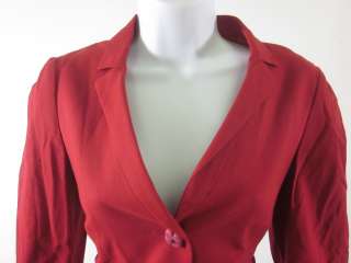 MOSCHINO CHEAP AND CHIC Red Cotton Blazer Jacket Sz 8  