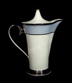 Lenox China BLUE FROST Coffee Pot Large 6 Cup 1st Quality Made in USA 