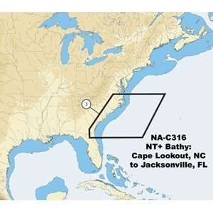   MAP NT NA C316   Cape Lookout Jax Bathy   C Card GPS & Navigation
