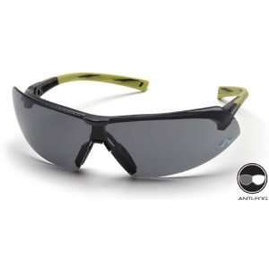   Safety Glasses   Gray Anti Fog Lens, Hi Vis Green Frame SGR4920ST, 12