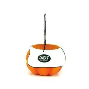  New York Jets NFL Halloween Pumpkin Candy Bucket (5.5 