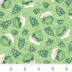  45 Wide Green Griller Frog Chef Green Fabric By The Yard 
