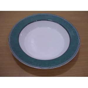  Dansk Gridworks Soup Plate Teal White 