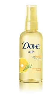  Dove go fresh Energizing Body Mist, 3 Ounce (Pack of 6 