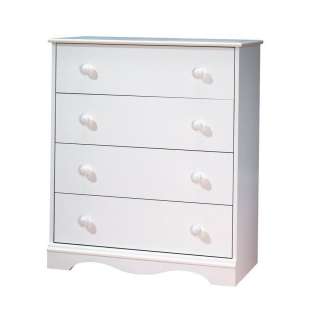 Collection 4 Drawer Chest in Pure White Finish by South  