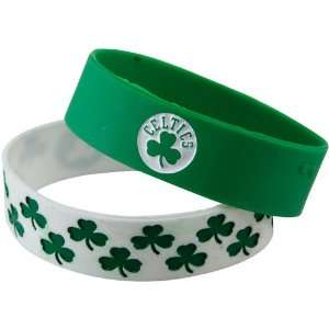  Celtics Green White 2 Pack Bulk Bandz Bracelets