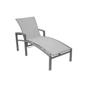  Adjustable Patio Chaise Lounge Hickory Finish Patio, Lawn & Garden