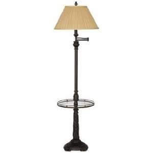  Swing Arm with Glass Tray Floor Lamp