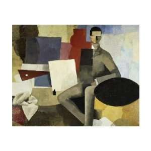  Man Seated LHomme Assis by Roger de La fresnaye. Size 21 