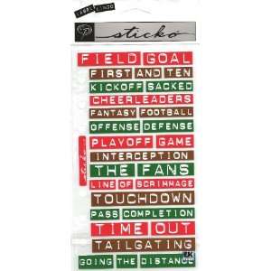  Football Label Lingo Scrapbook Stickers (SPLL11 