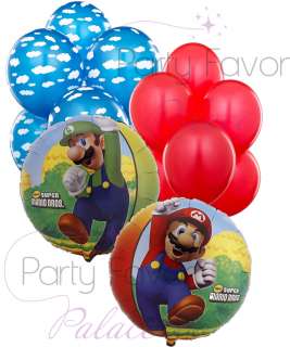 Super Mario Bros. Balloon Bouquet Mylar Balloon  