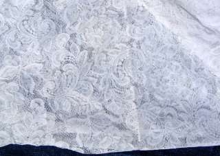 New Damaged Paisley Rose English Lace White 65x80 Rose Curtain Drape 