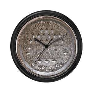  NOLa Water Meter Lid 2 New orleans Wall Clock by  