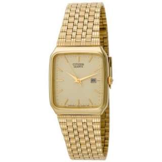 Citizen Mens AD2992 59P Gold Tone Stainless Steel Watch   designer 